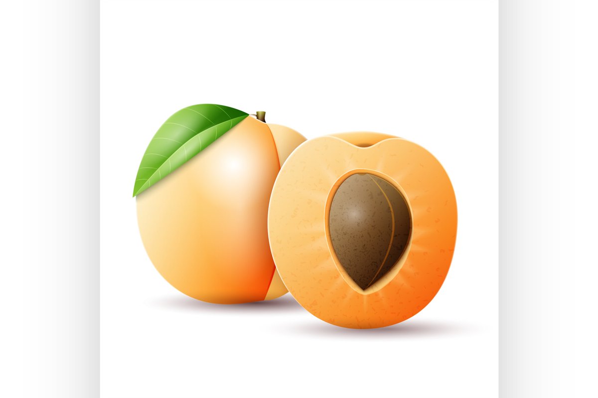 Whole and half apricot example image 1