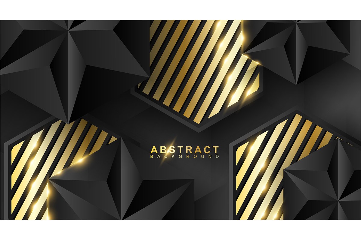 Abstract geometric background. 3D vector illustration example image 1