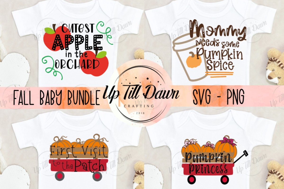 Fall Baby Bodysuit SVG Bundle example image 1