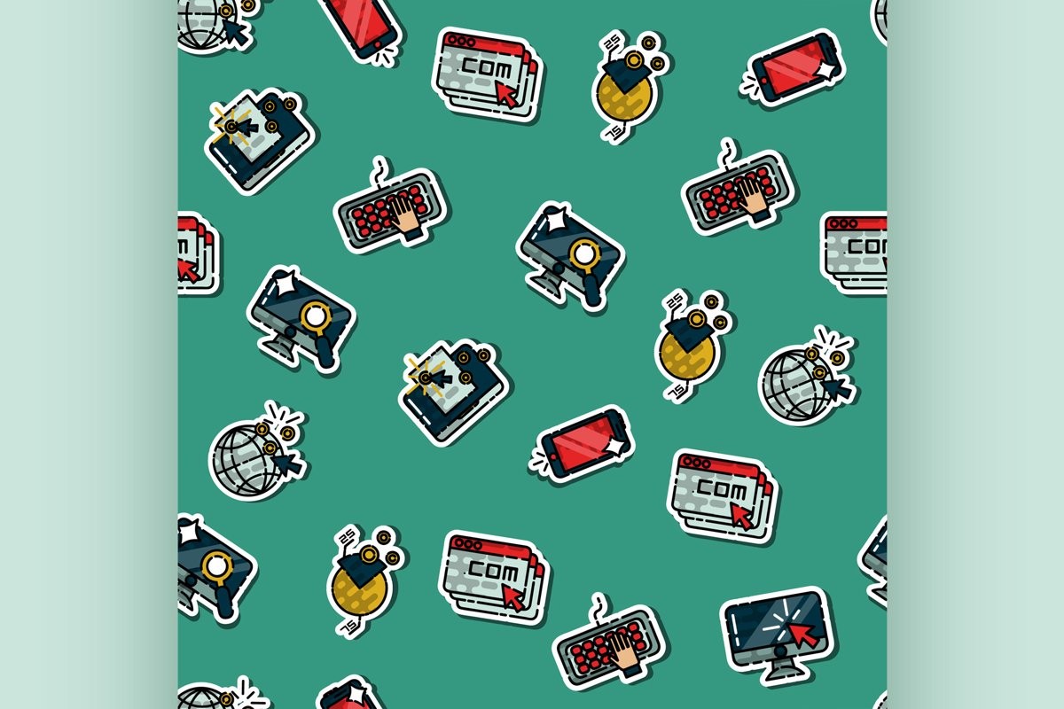 Colored web design pattern example image 1