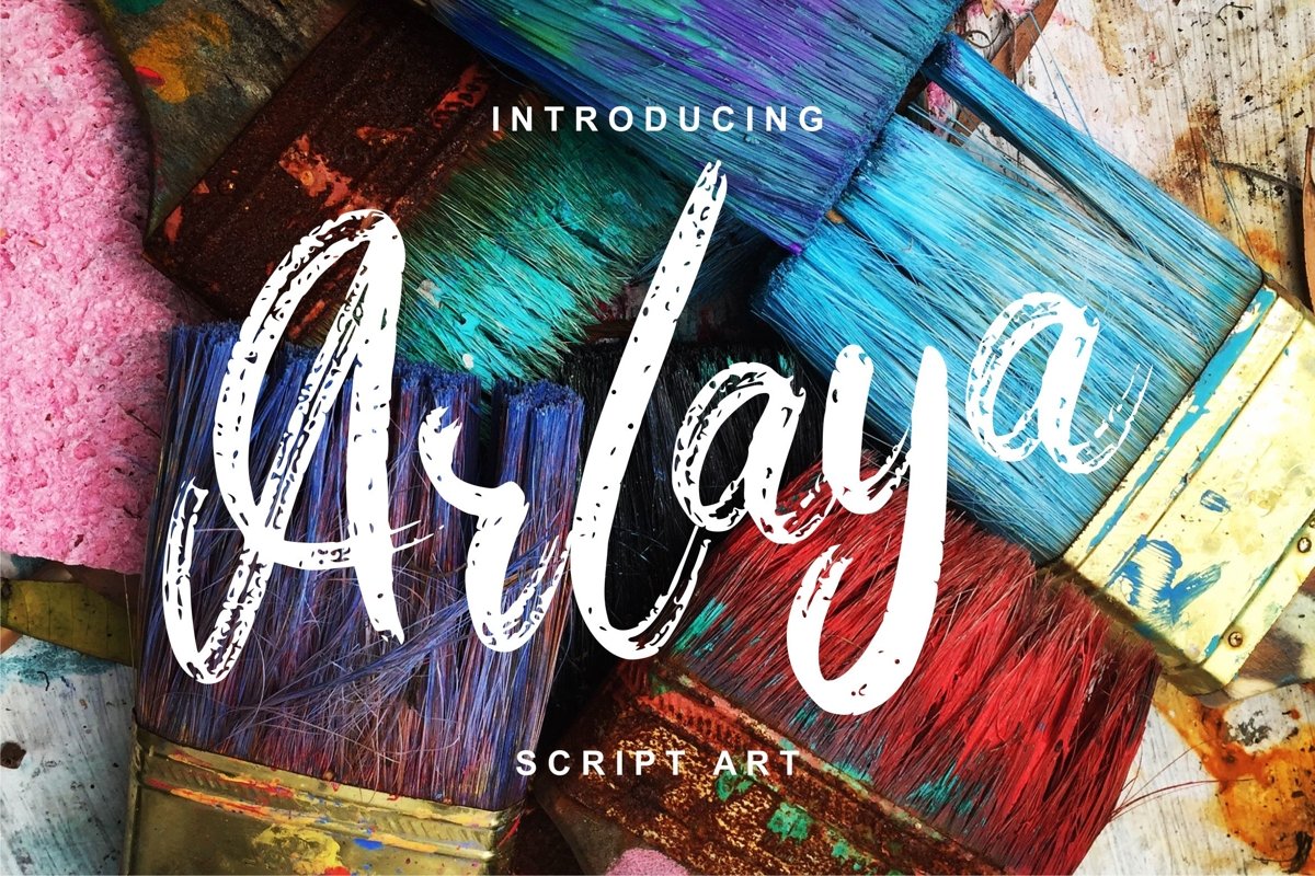 Arlaya | Script Art Font example image 1