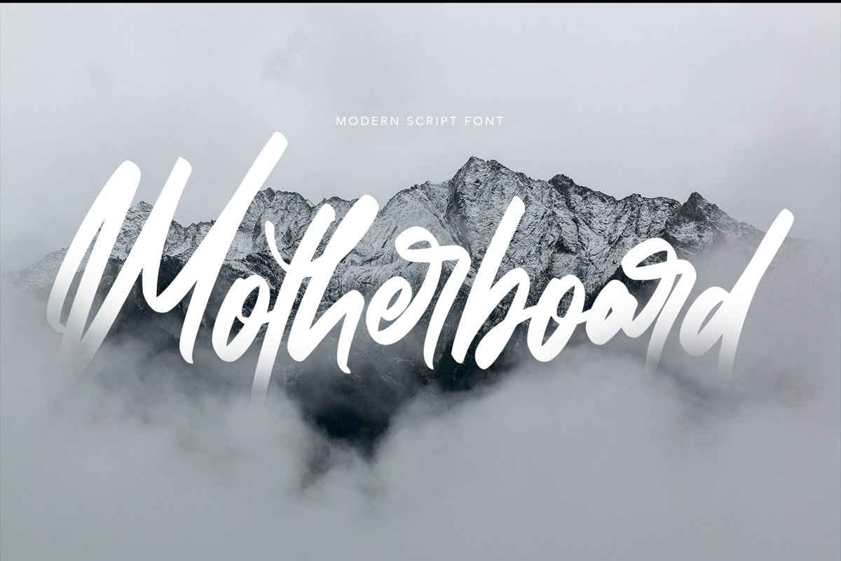 Motherboard - Modern Script Font example image 1