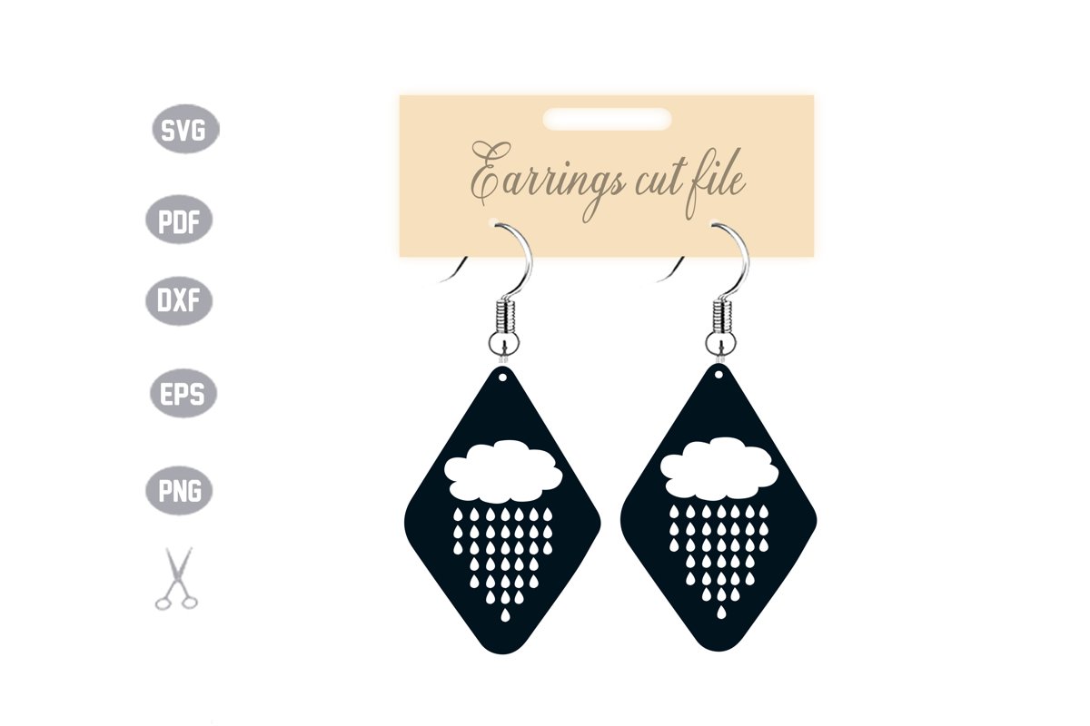 Earrings Template SVG example image 1