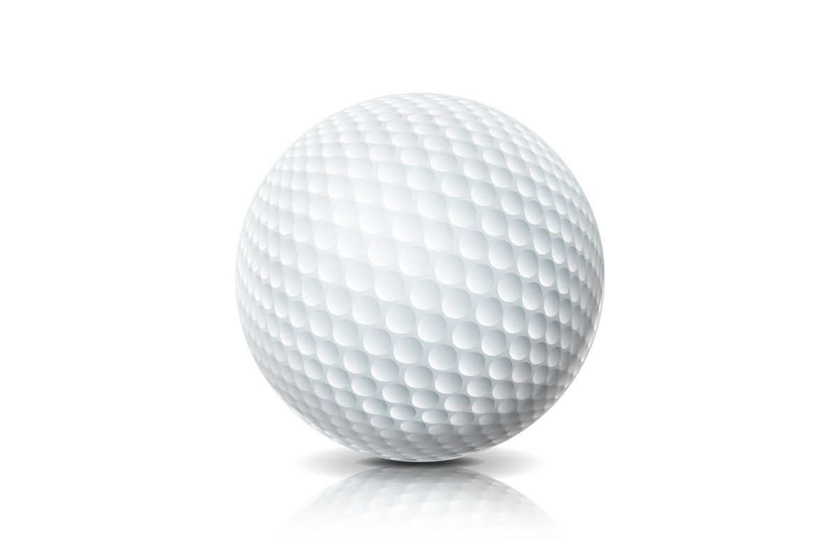 Realistic Golf Ball Isolated On White Background. example image 1