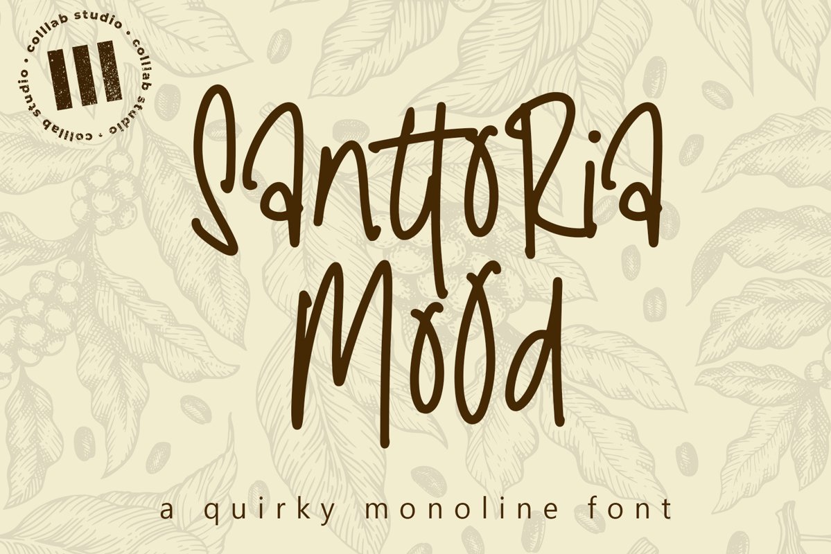 Santtoria Mood - A Quirky Monoline Font example image 1