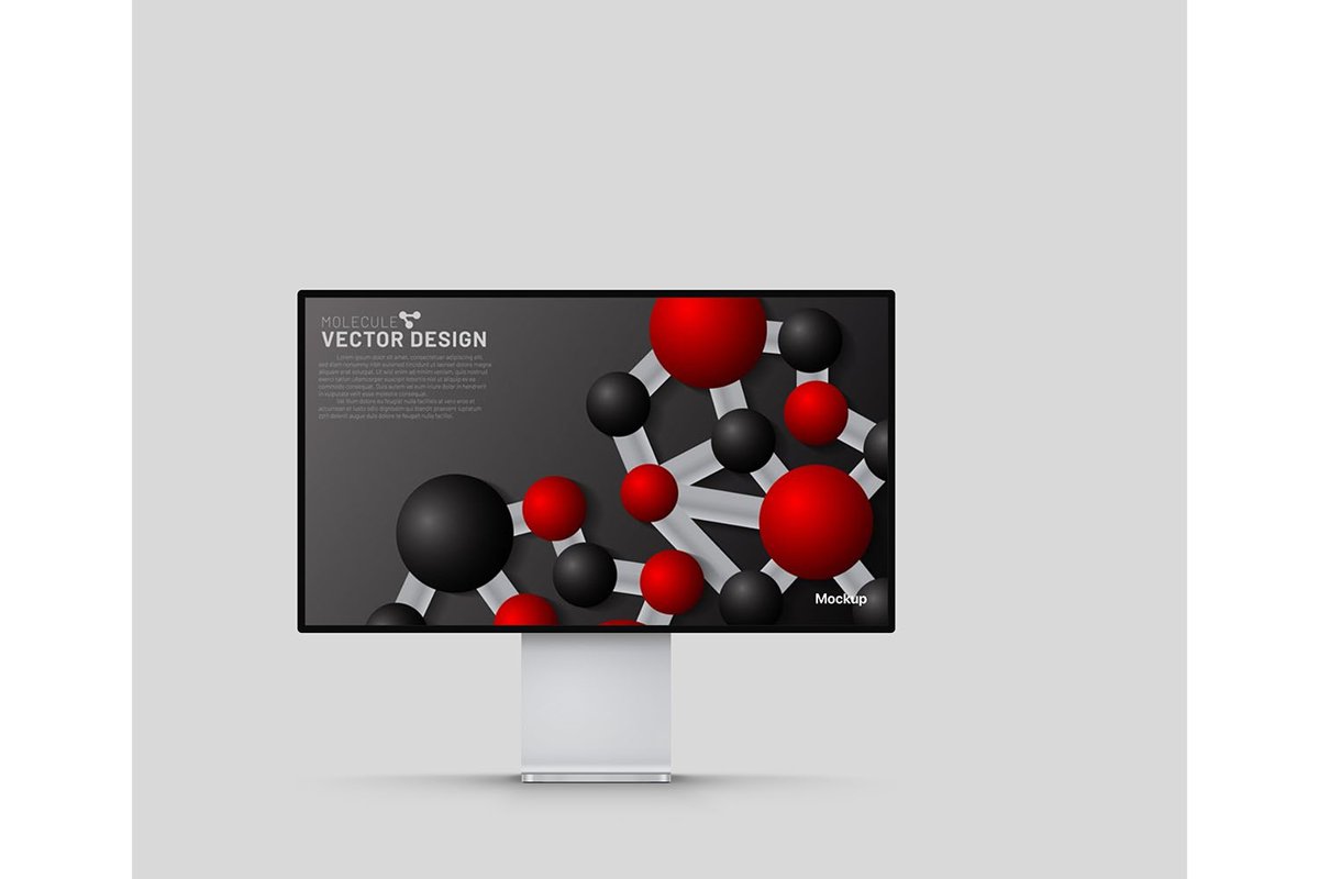abstract vector background. red and black molecules example image 1