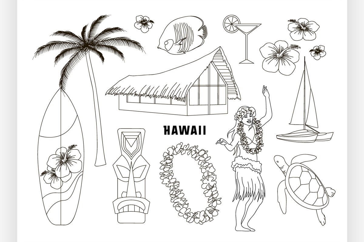 Hawaiian, Hawaii Set example image 1