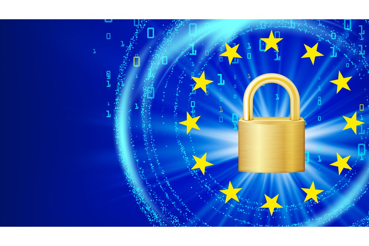 GDPR Background Vector. Padlock. General Data Protection example image 1