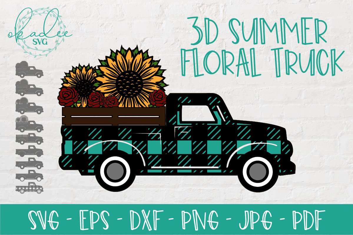 3D Antique Truck SVG, 3D Mandala SVG, Sunflower Mandala SVG example image 1