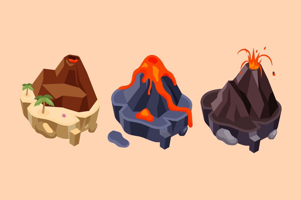 Volcano Illustrations example image 1