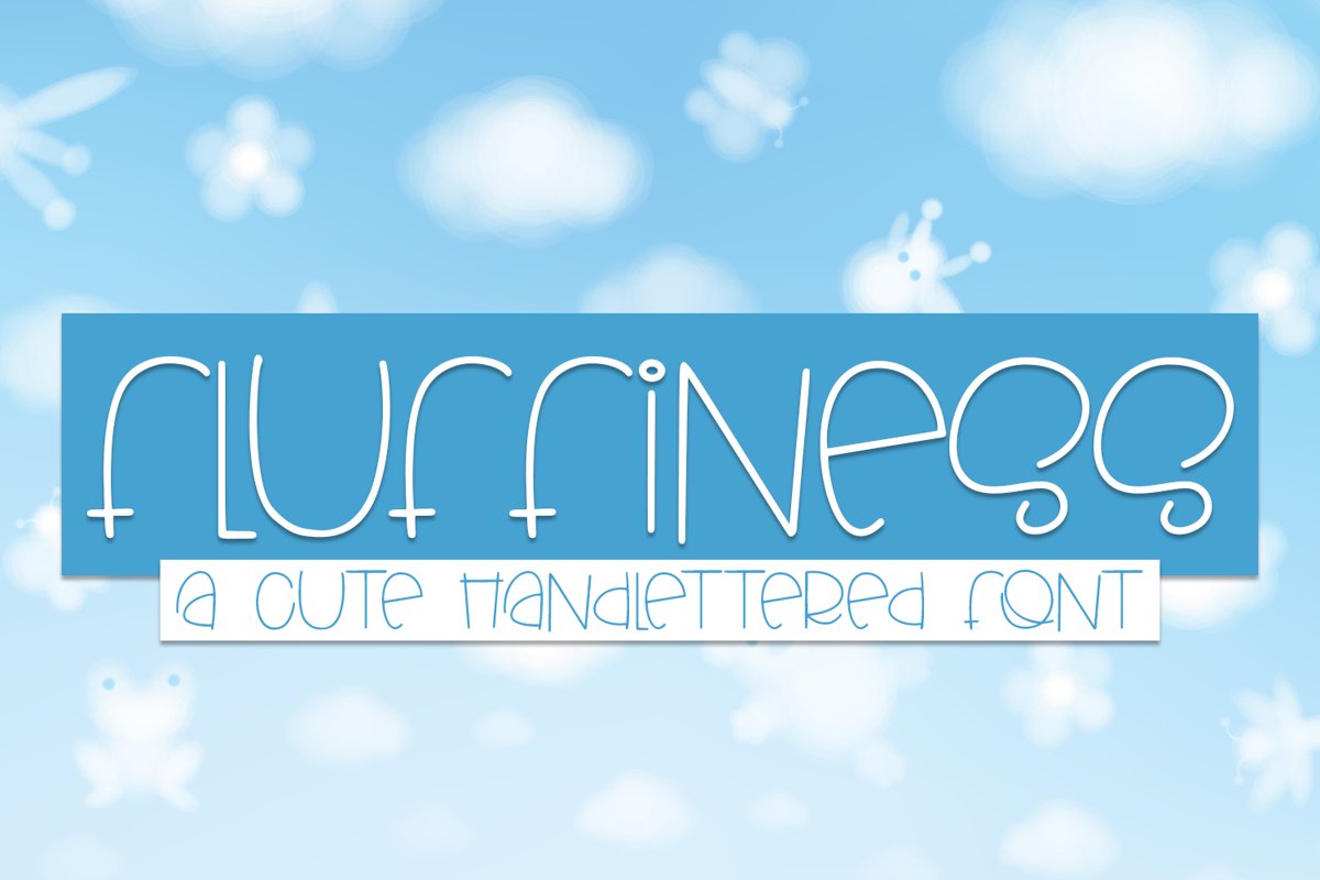 Fluffiness - A Cute Hand-lettered Font example image 1