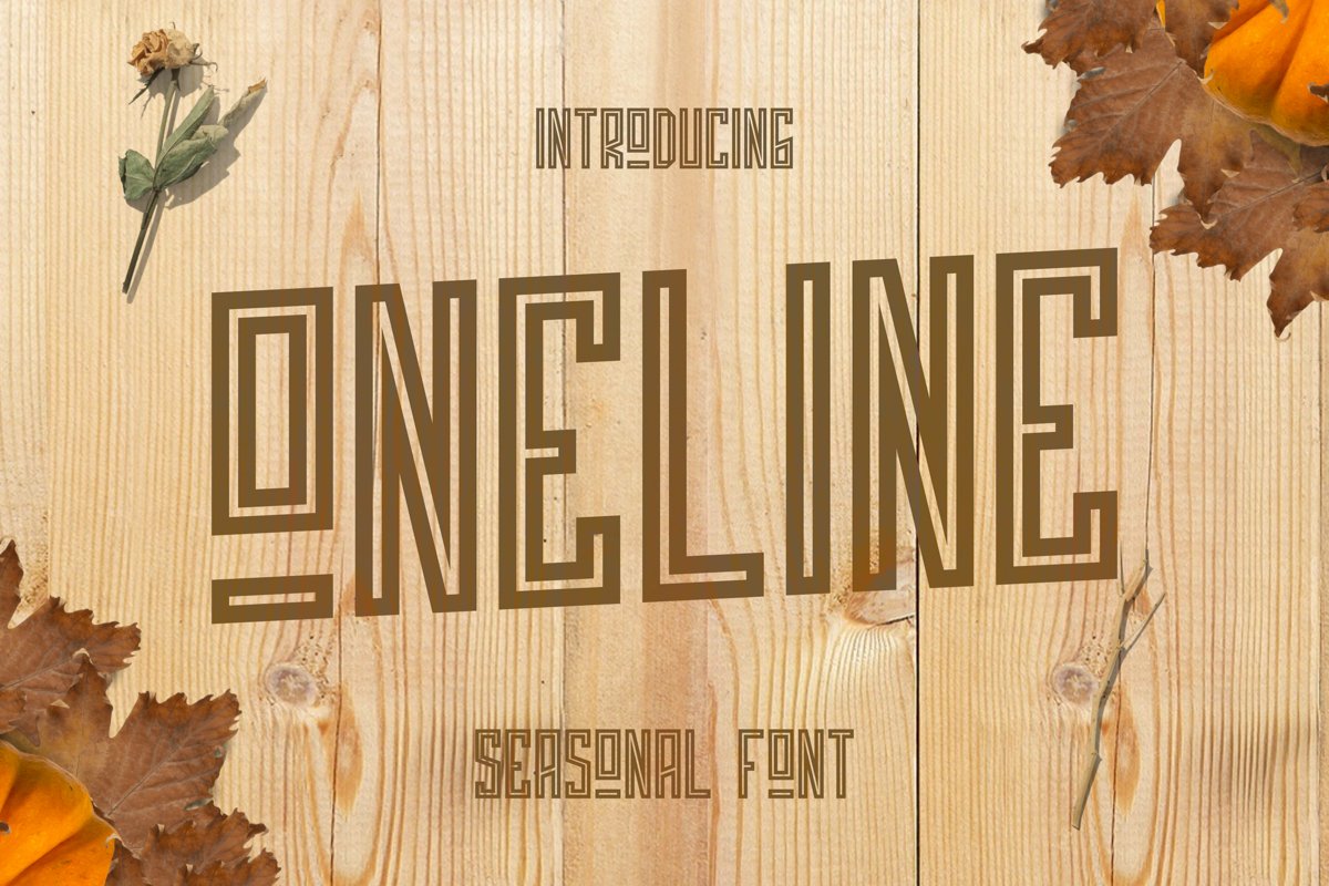 ONELINE Font example image 1