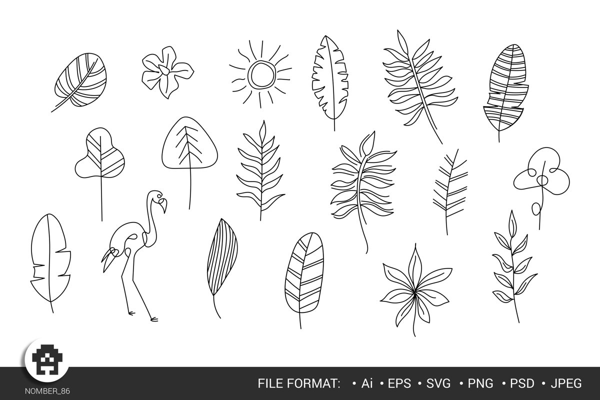 Hand drawn flowers / Floral Digital / flowers svg. example image 1