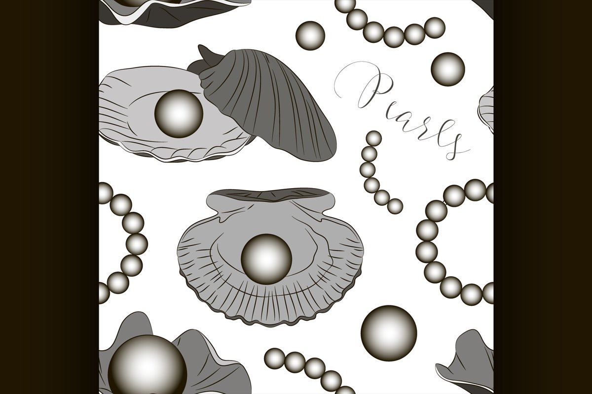Pearls vector set pattern example image 1