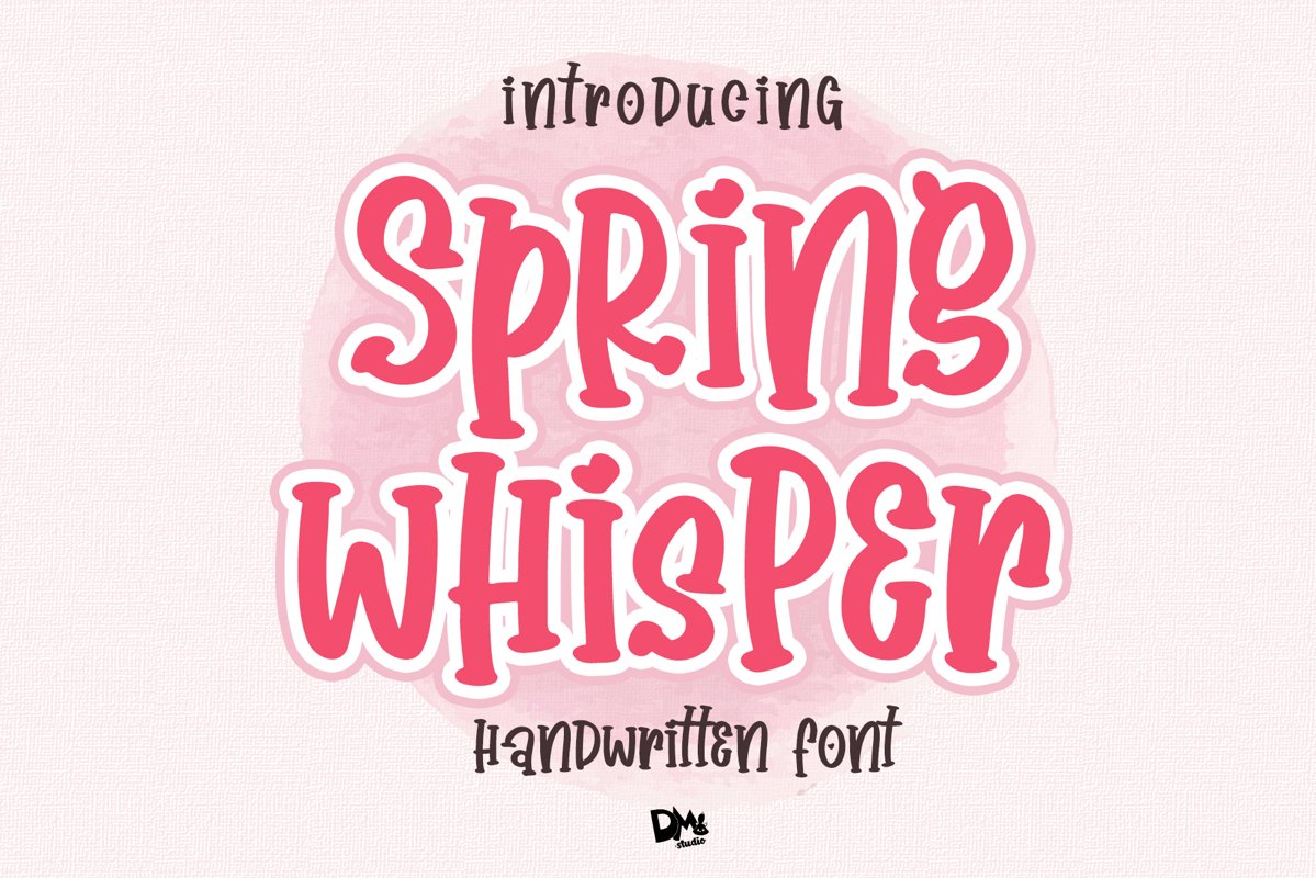 Spring Whisper - Handwritten Crafty Font example image 1