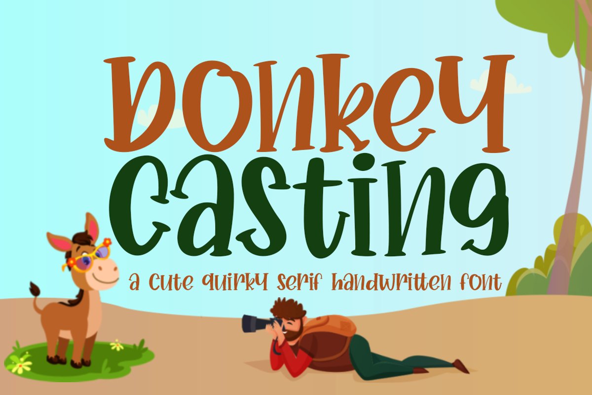 Donkey Casting Cute Serif Font example image 1