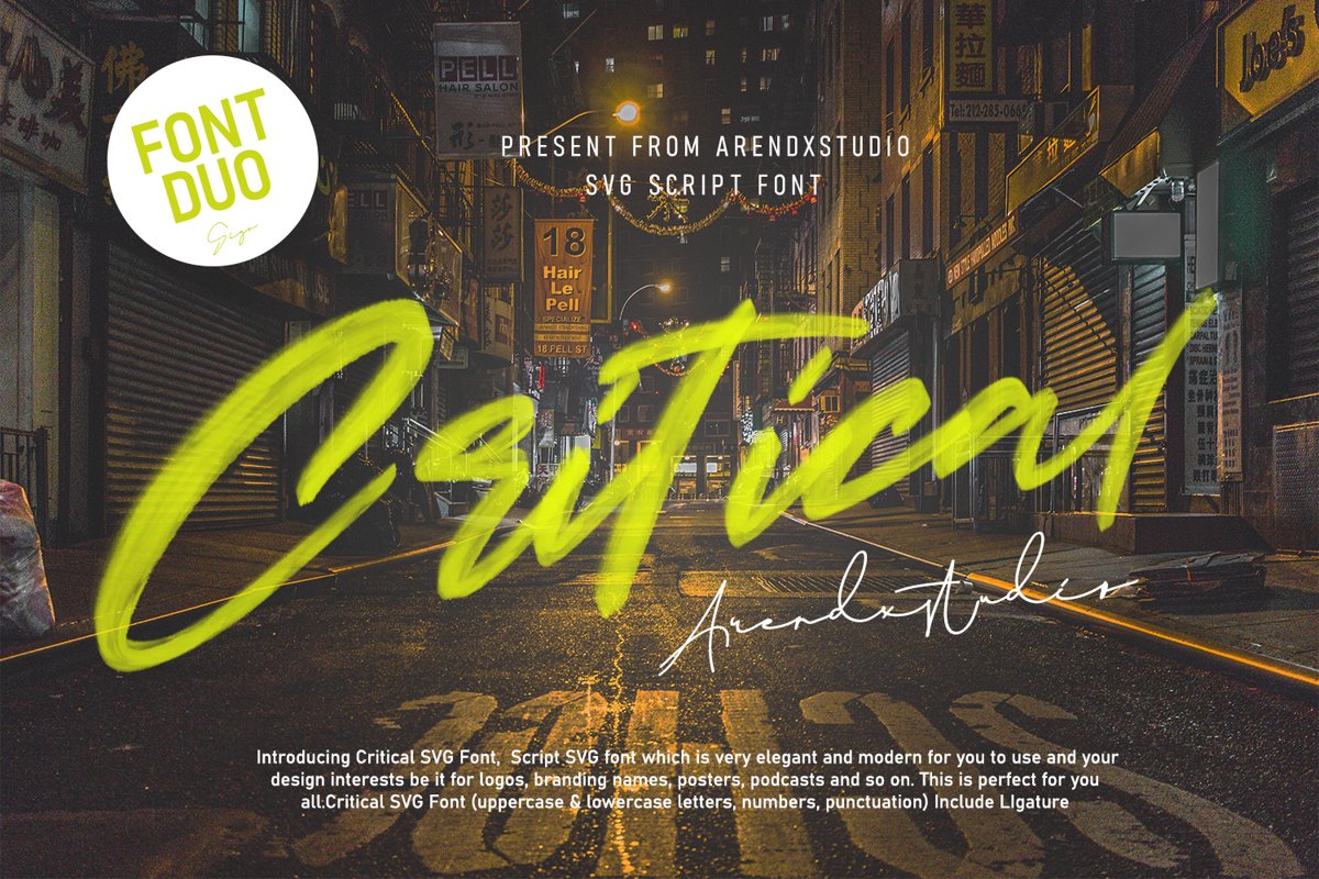 Critical SVG Font | Font Duo example image 1