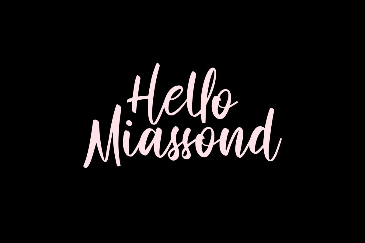Hello Miassond Casual Brush Font example image 1