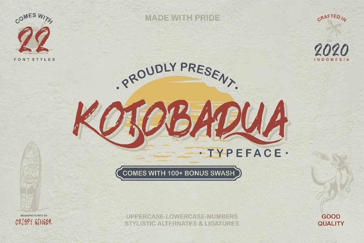 Kotoba Dua - 22 Font styles and 150 Swashes example image 1