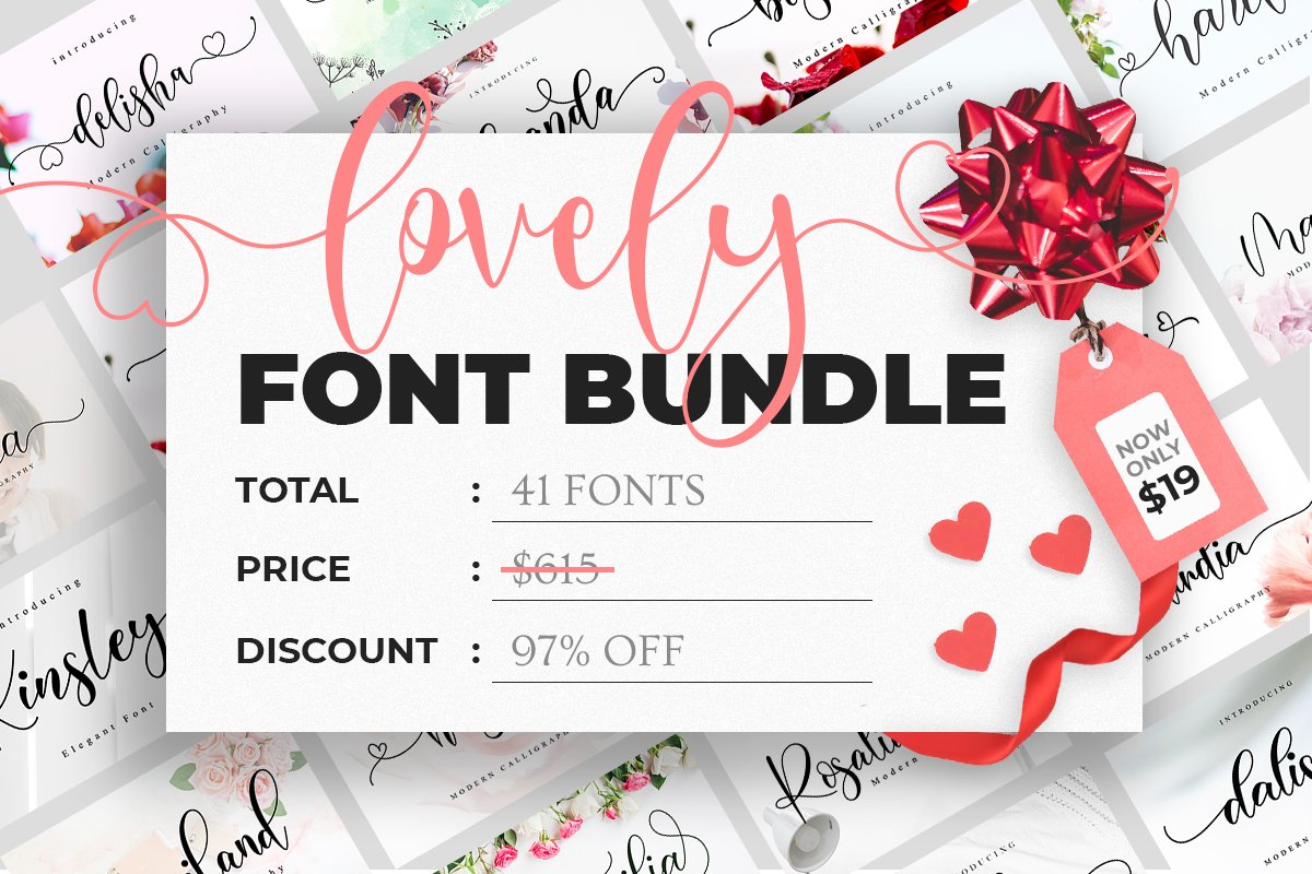Lovely Font Bundle example image 1