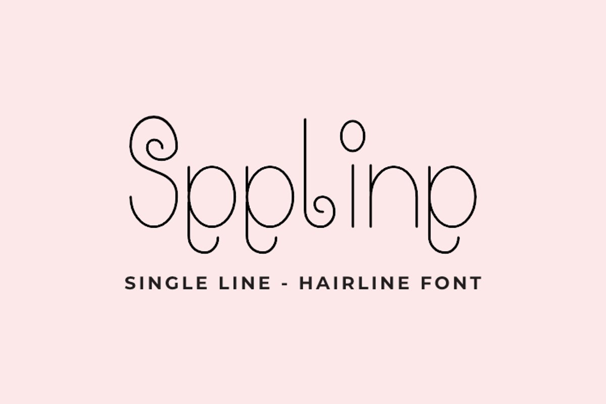 Seeline - Single Line - Hair Line Font example image 1