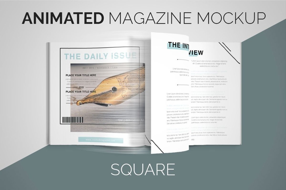 Animated Magazine Mockup | Square example image 1