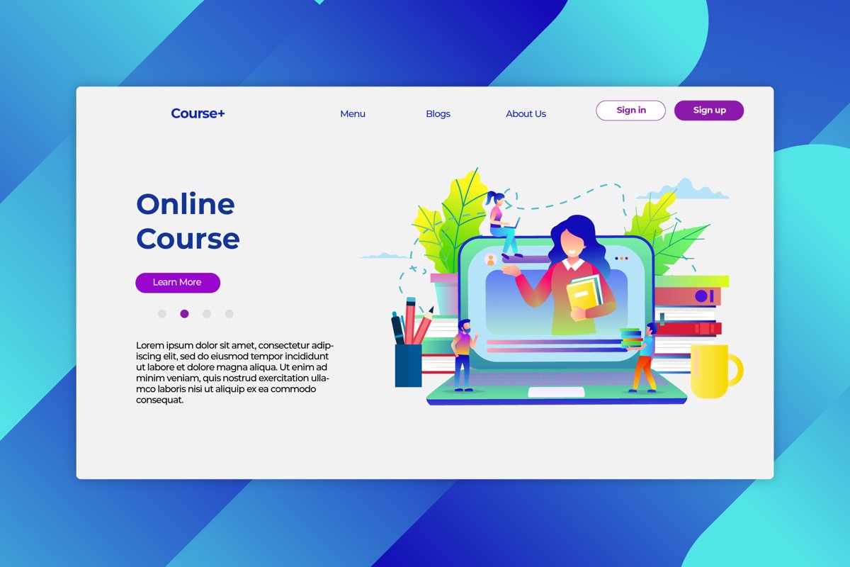 Online Course - Hero Header & Landing Page example image 1