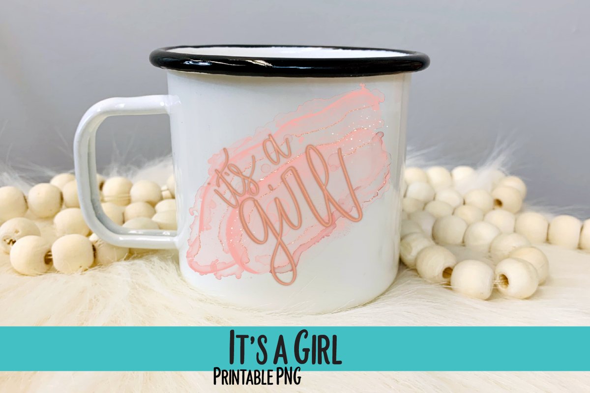 It's a Girl Sublimation PNG example image 1