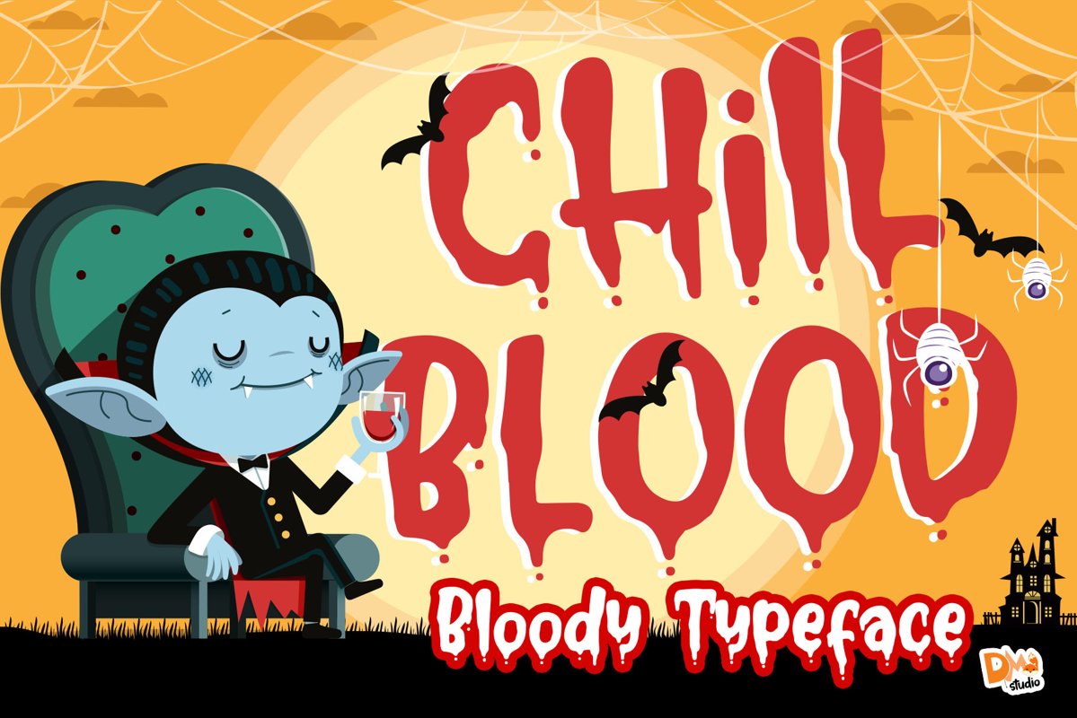 Chill Blood - Bloody Typeface example image 1