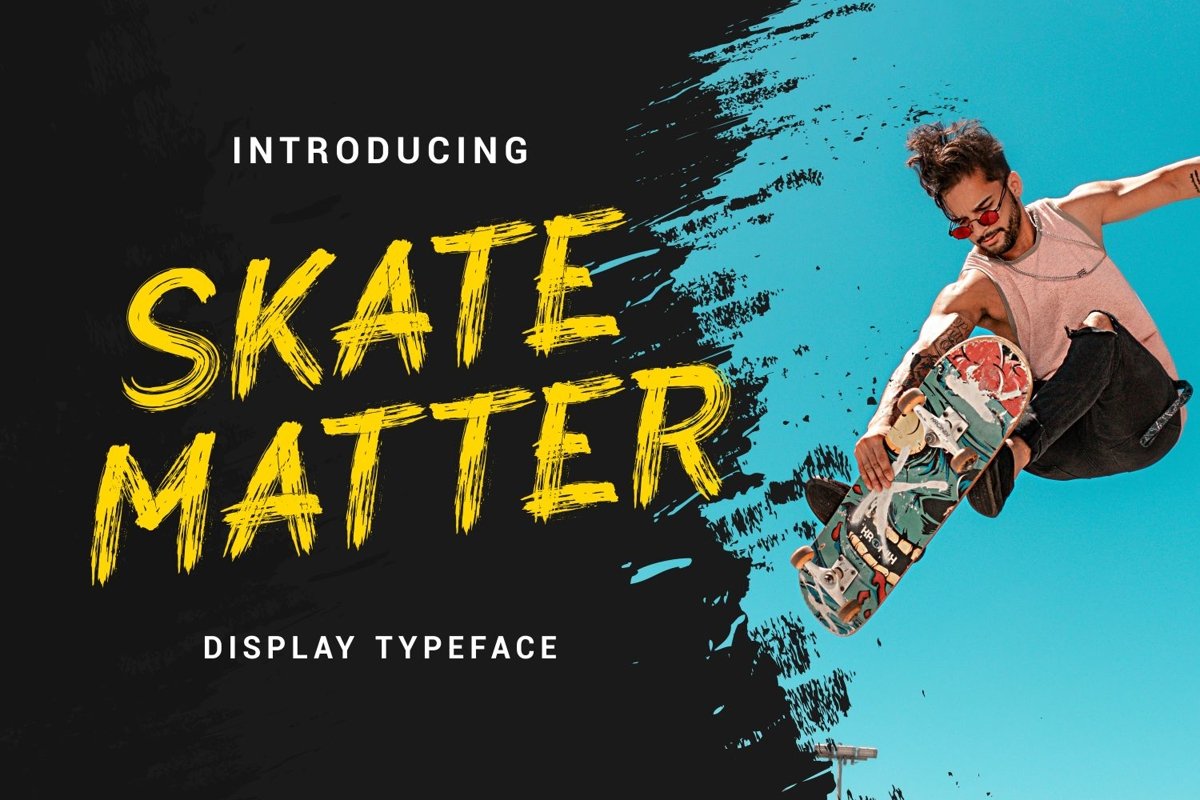 Skate Matter - Brush Texture Typeface example image 1