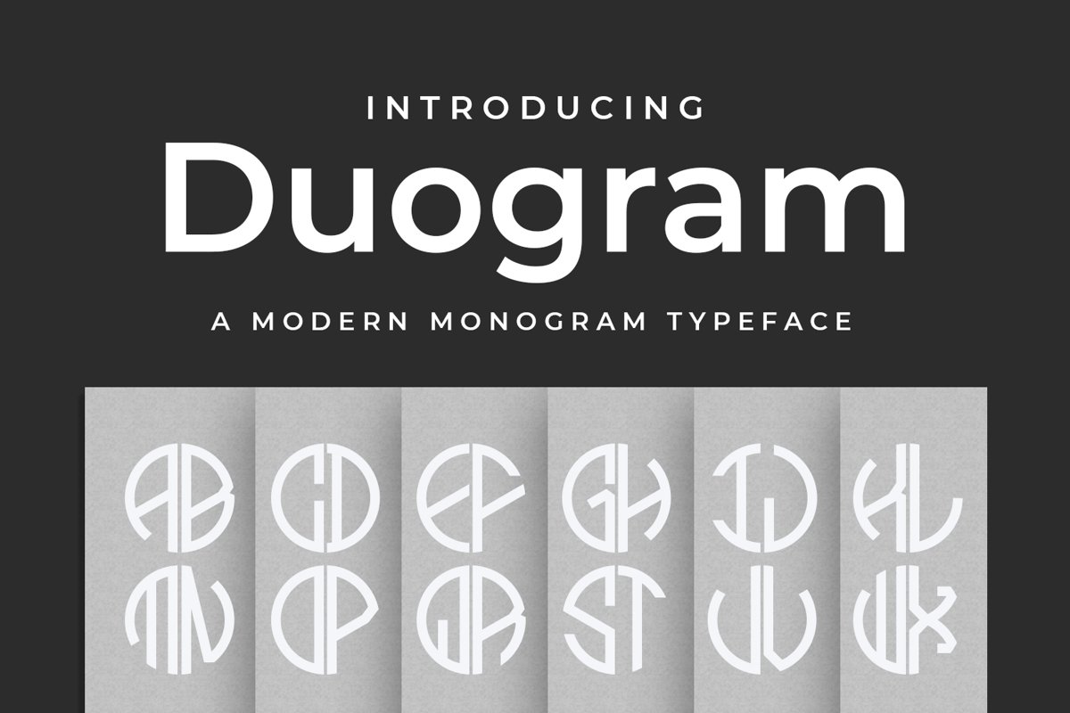 Duogram - a monogram font! example image 1