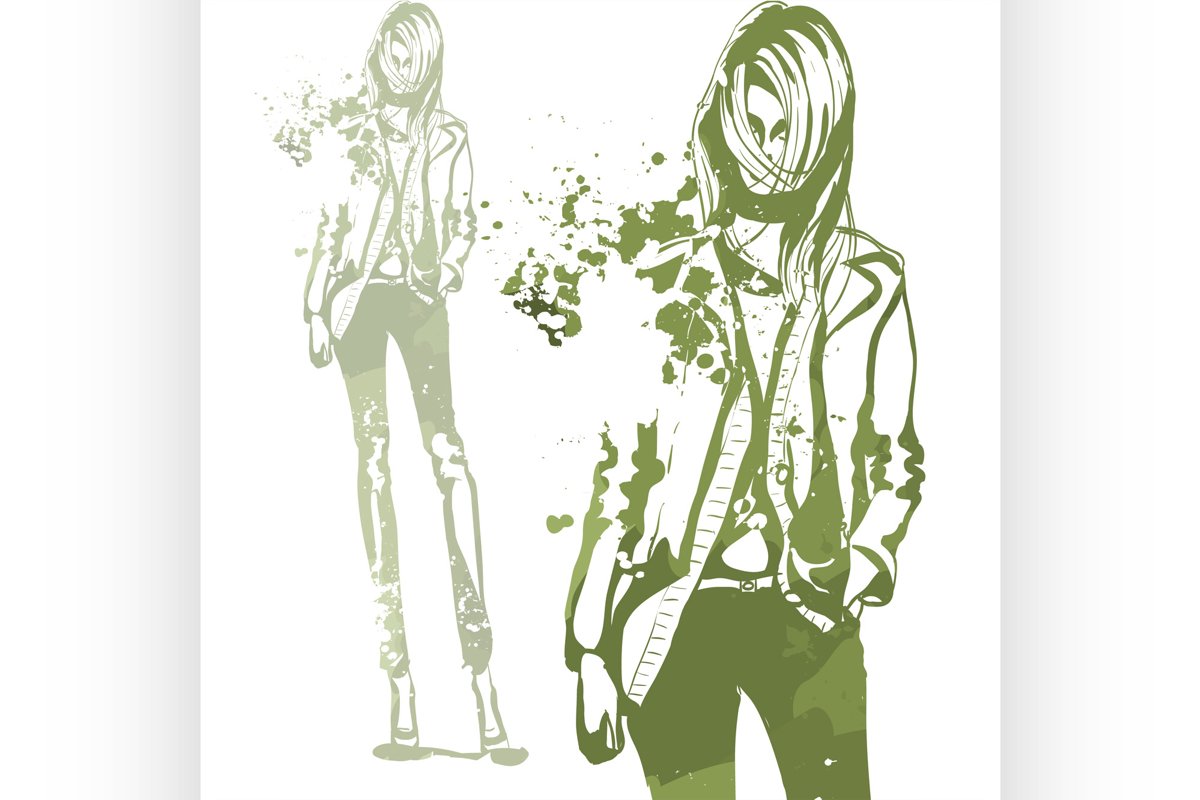 Portrait of trendy look girl example image 1