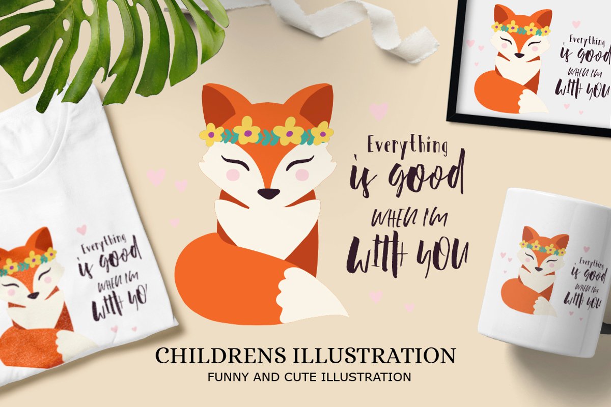 Fox illustration / SVG illustration example image 1