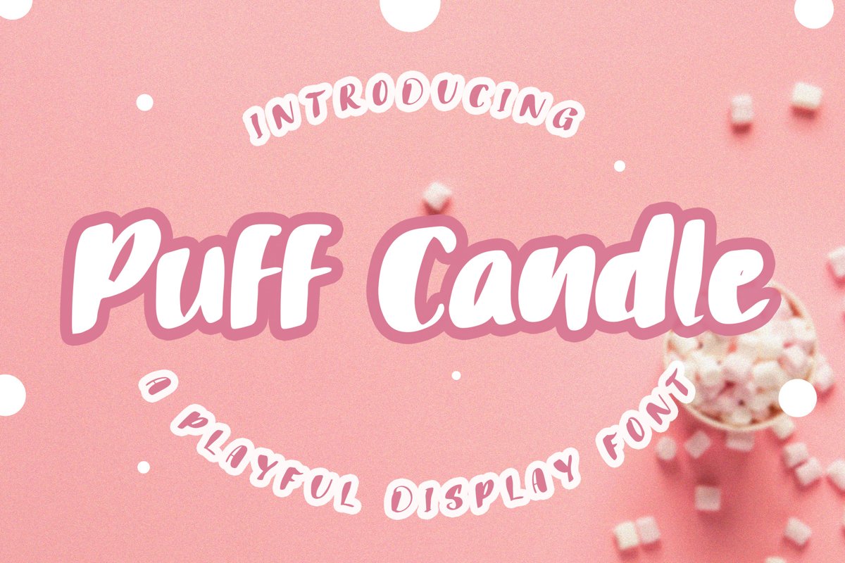 Puff Candle Playful Font example image 1
