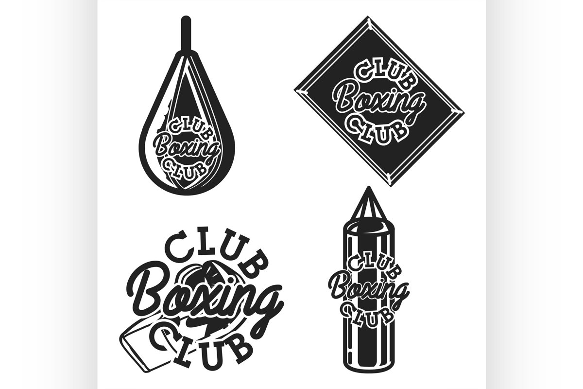 Vintage boxing club emblems example image 1