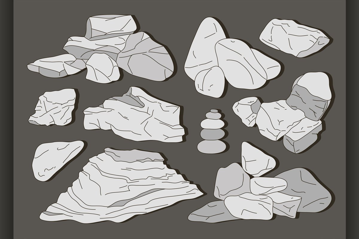 Rocks and stones elements example image 1