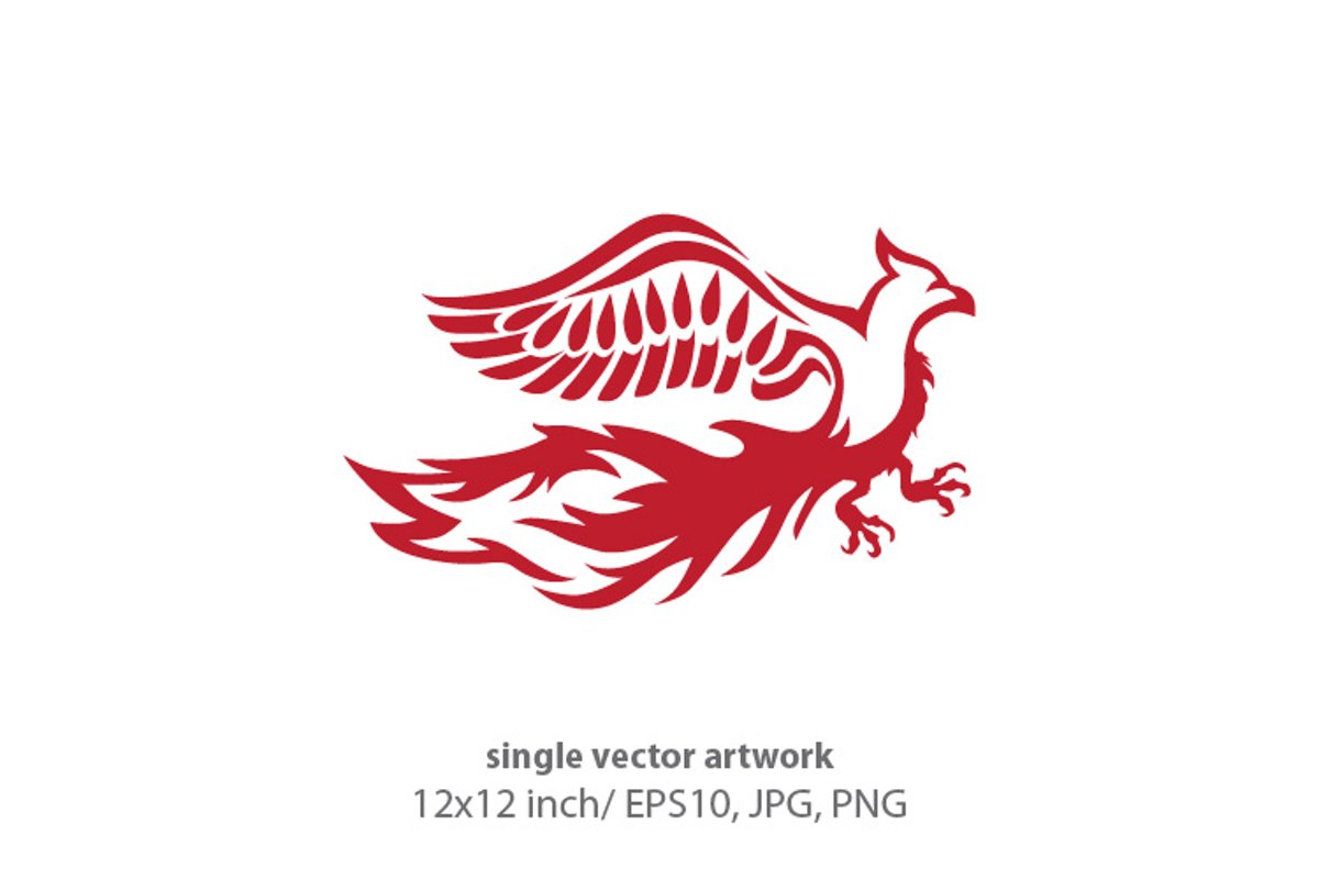 Phoenix Bird - single vector artwork example image 1