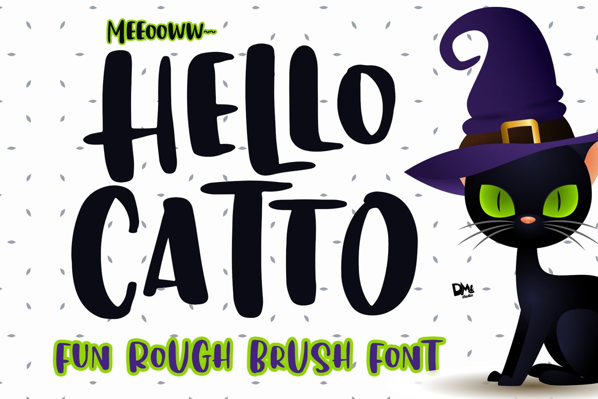 Hello Catto - Fun Rough Brush Font example image 1