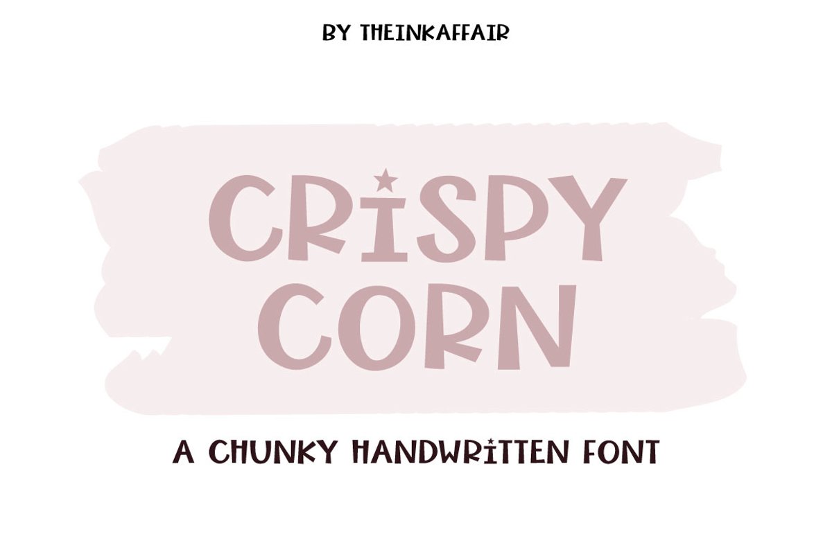 Crispy Corn, a chunky handwritten font example image 1