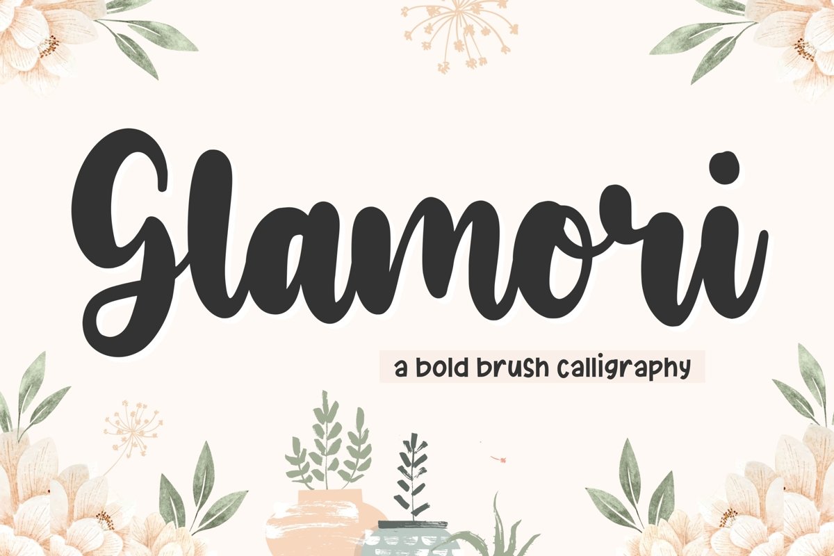 Glamori Bold Brush Calligraphy Font example image 1