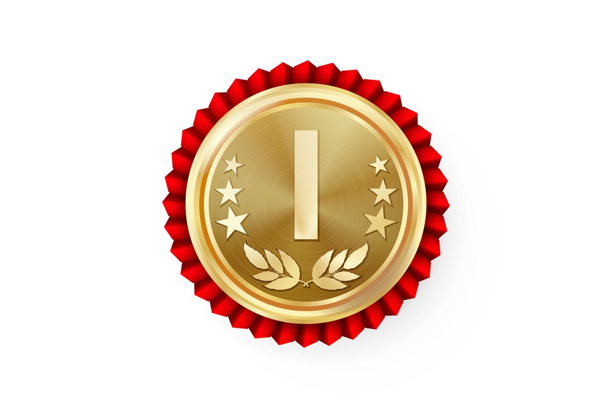 Gold 1st Place Rosette, Badge example image 1