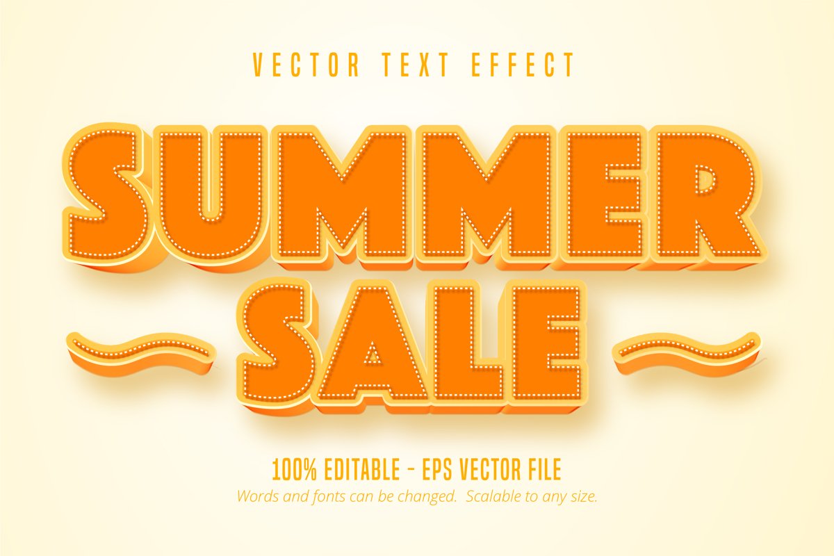 Summer sale editable text effect example image 1