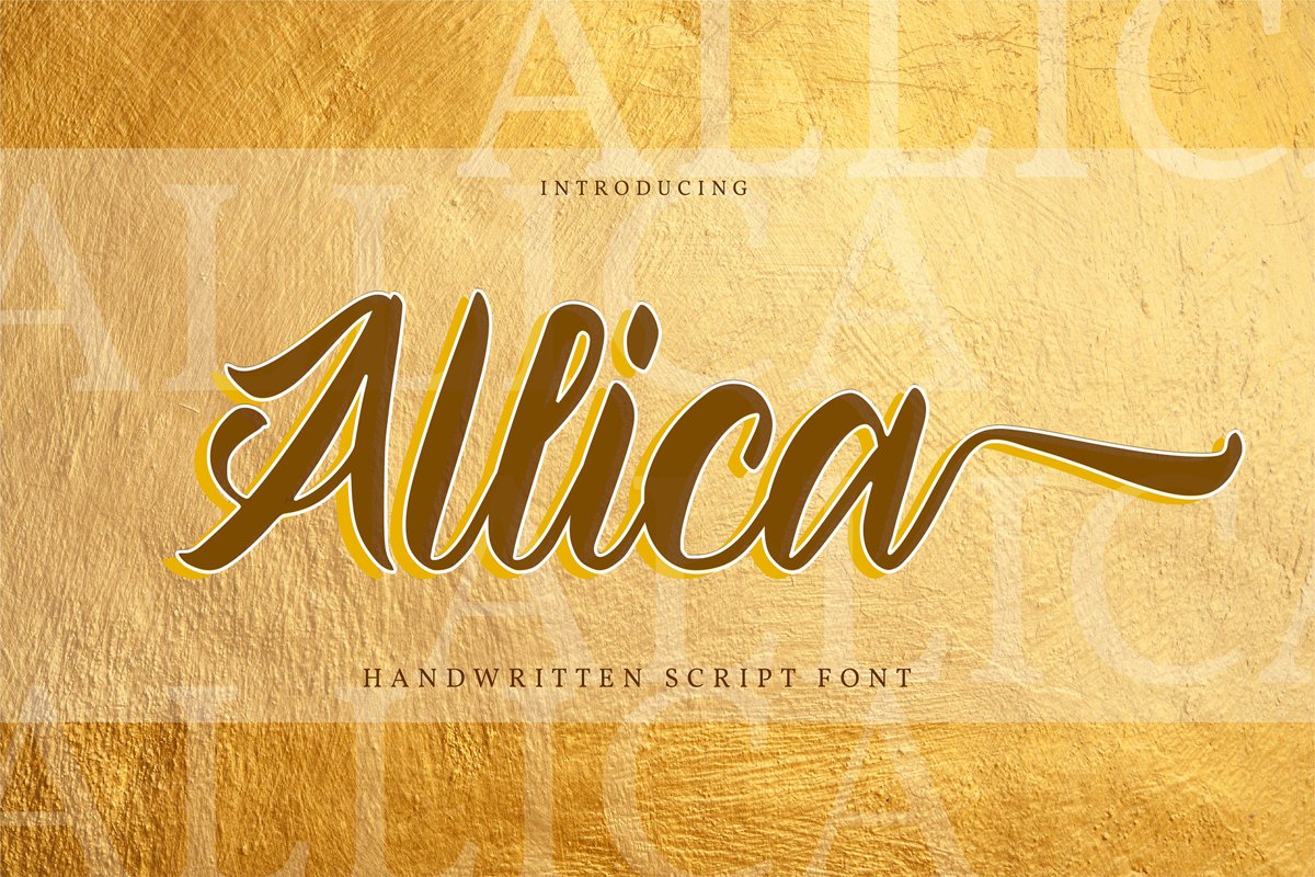 Allica - Handwritten Script Font example image 1