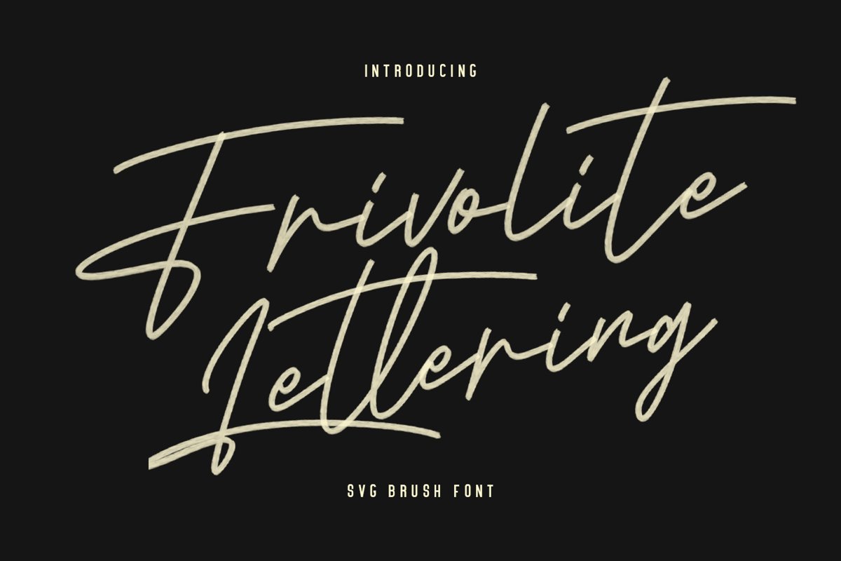 Frivolite SVG Lettering Brush Handmade Font Type example image 1