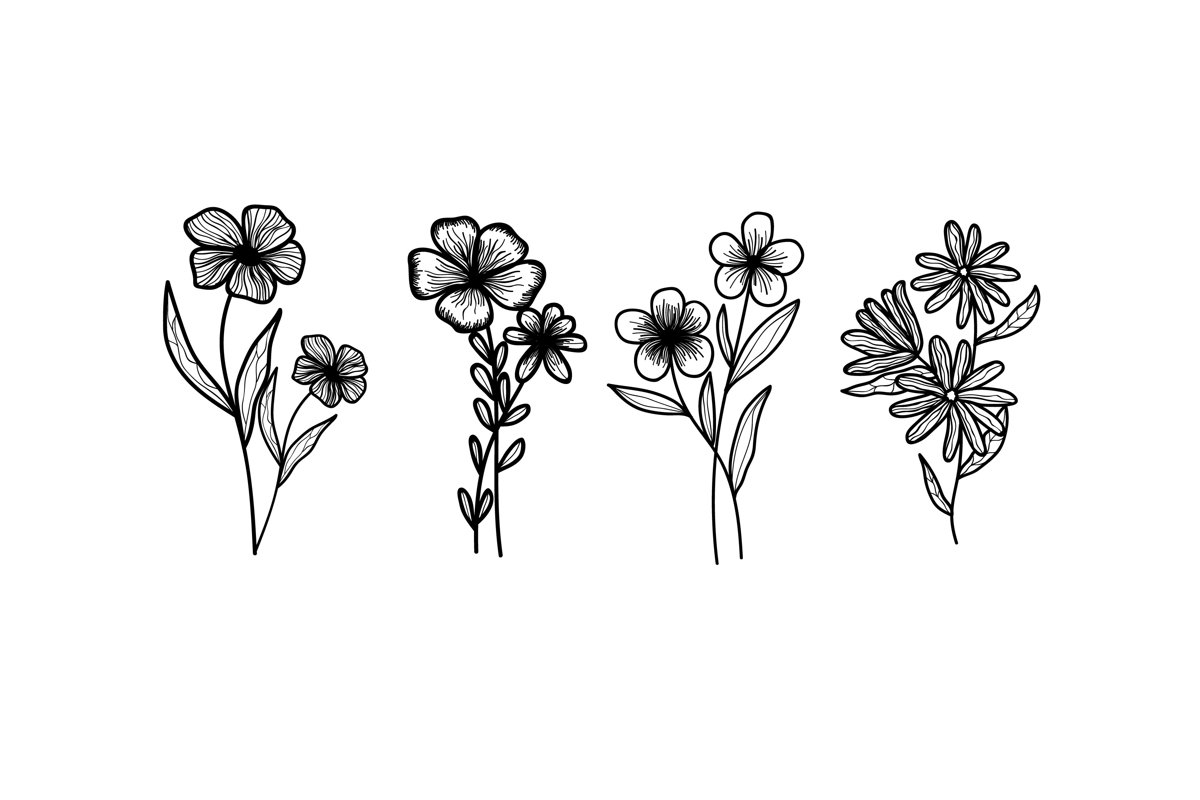 Hand Drawn Herbs & Wild Flowers example image 1