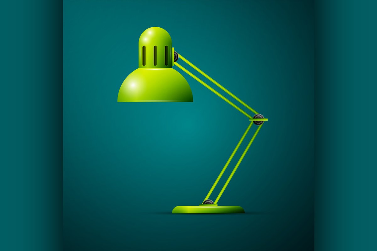 Green desk lamp example image 1