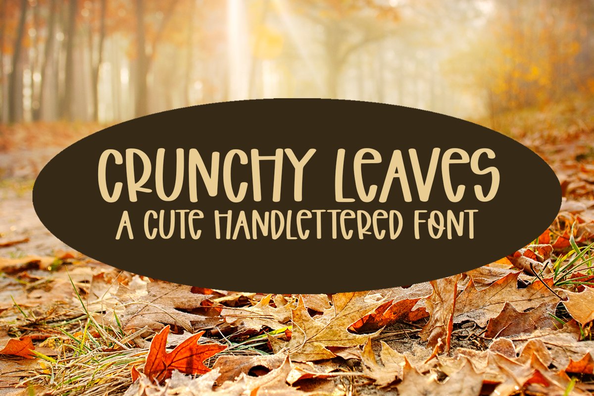 Crunchy Leaves - A Fun Hand-Lettered Font example image 1