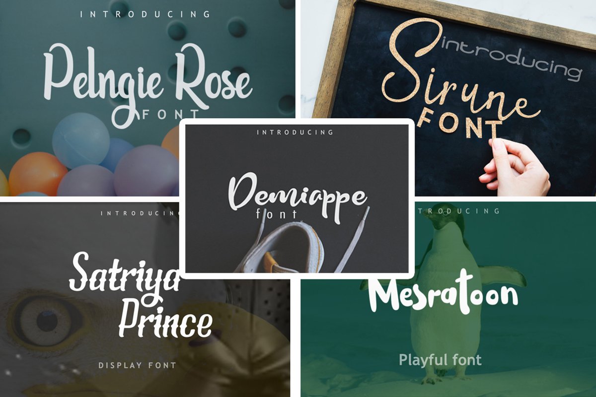 5in1 Font Bundle vol 01 example image 1