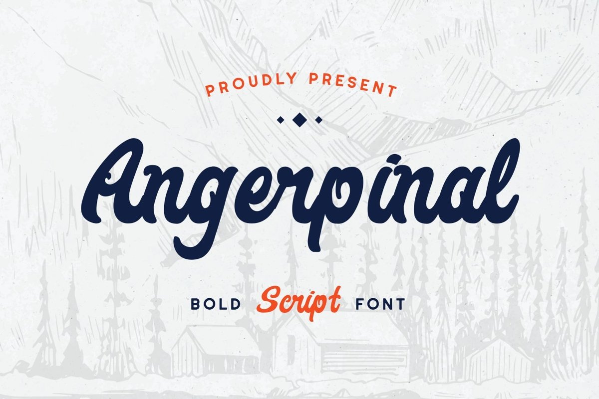 Angerpinal - Bold Script Font example image 1