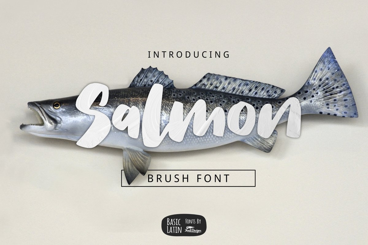 Salmon Brush Font example image 1